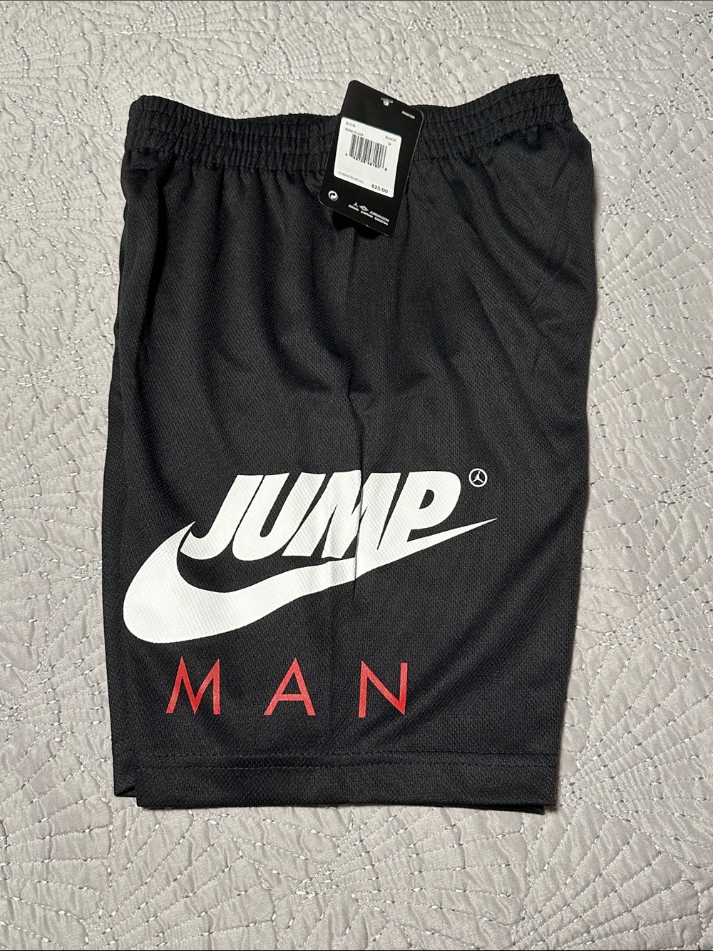 Jordan Boys “Jump Man” Black Athletic Shorts, NWT’s, Size Medium